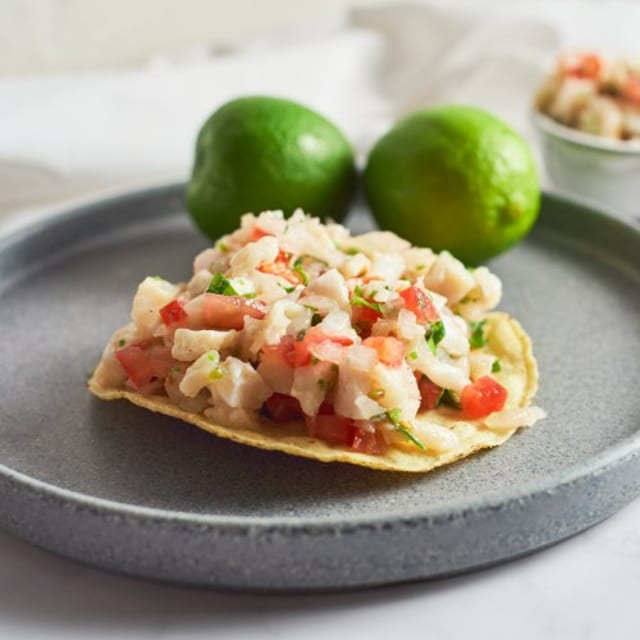 Shrimp Tostada.