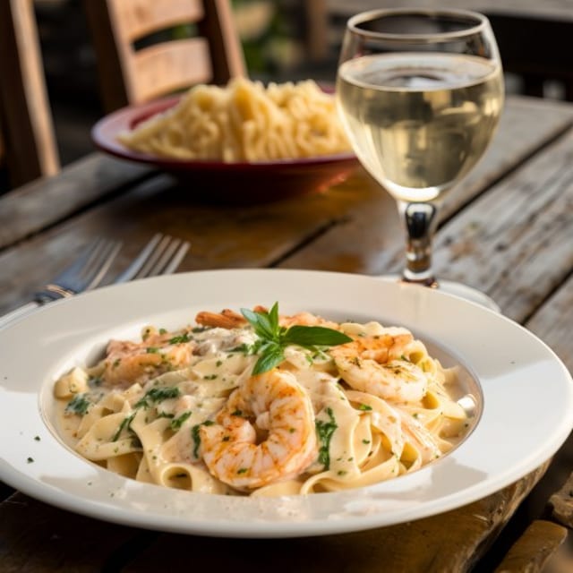 Shrimp Alfredo.
