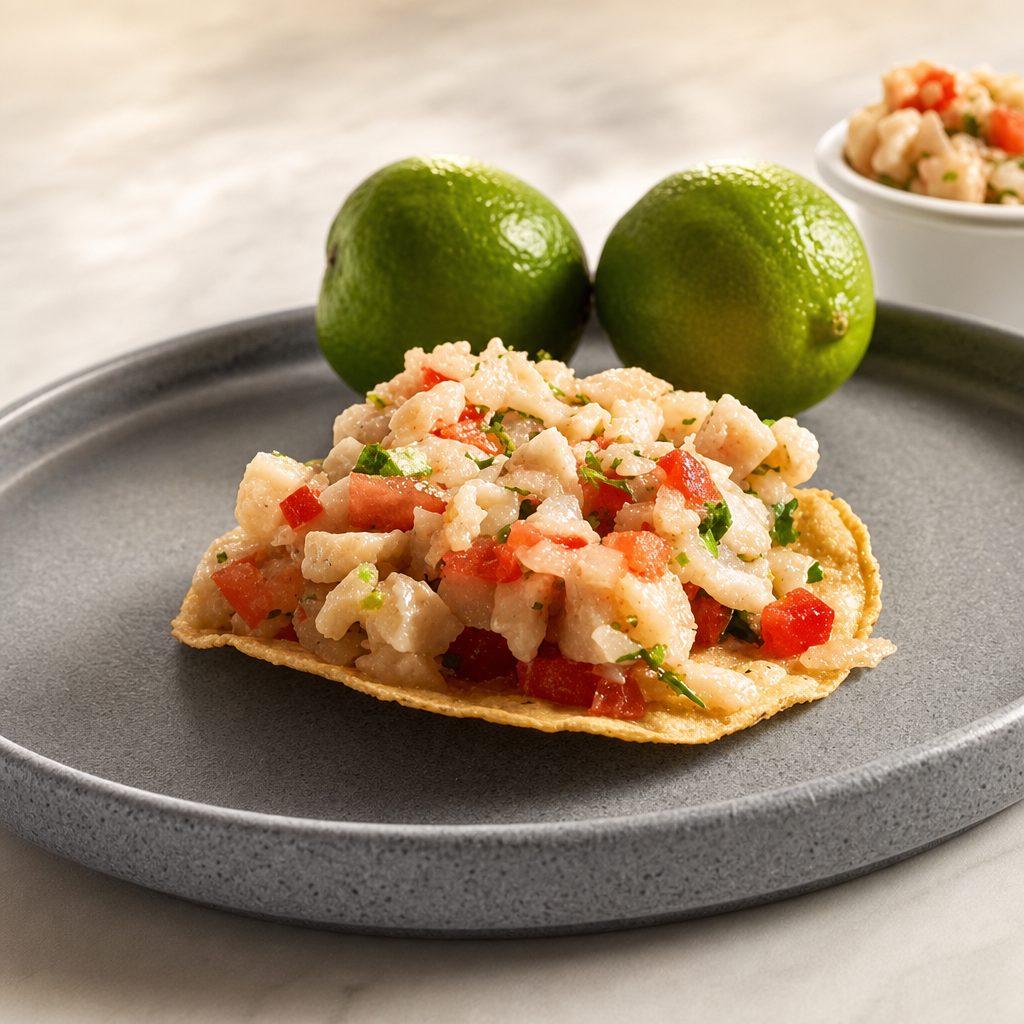 Shrimp Tostada.